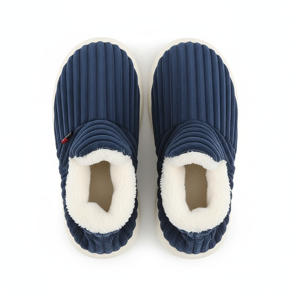 Shevalues Winter Men Slippers Short Plush Men Cotton Boots Indoor Fluffy House Fur Slippers Men Casual Soft Fur Furry Men Shoes