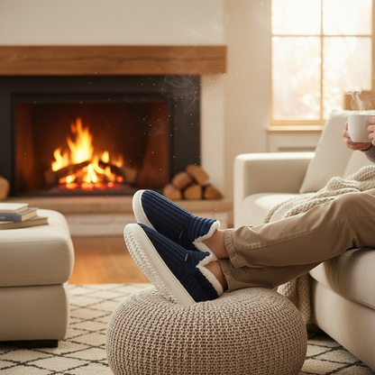 Shevalues Winter Men Slippers Short Plush Men Cotton Boots Indoor Fluffy House Fur Slippers Men Casual Soft Fur Furry Men Shoes