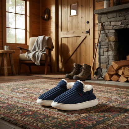 Shevalues Winter Men Slippers Short Plush Men Cotton Boots Indoor Fluffy House Fur Slippers Men Casual Soft Fur Furry Men Shoes